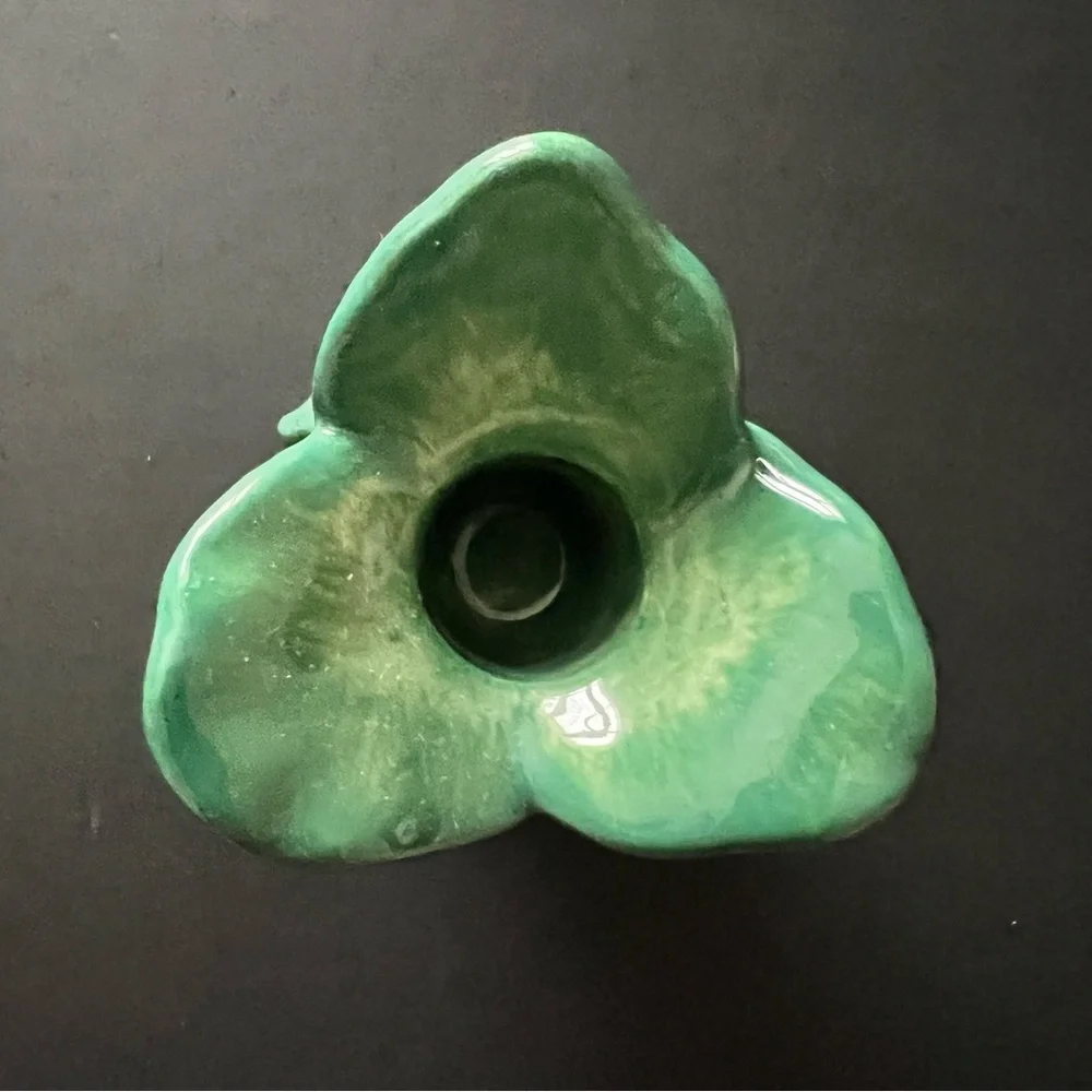 Threshold Green Ceramic Cabbage, Lettuce or Leafy Green Candle Holder